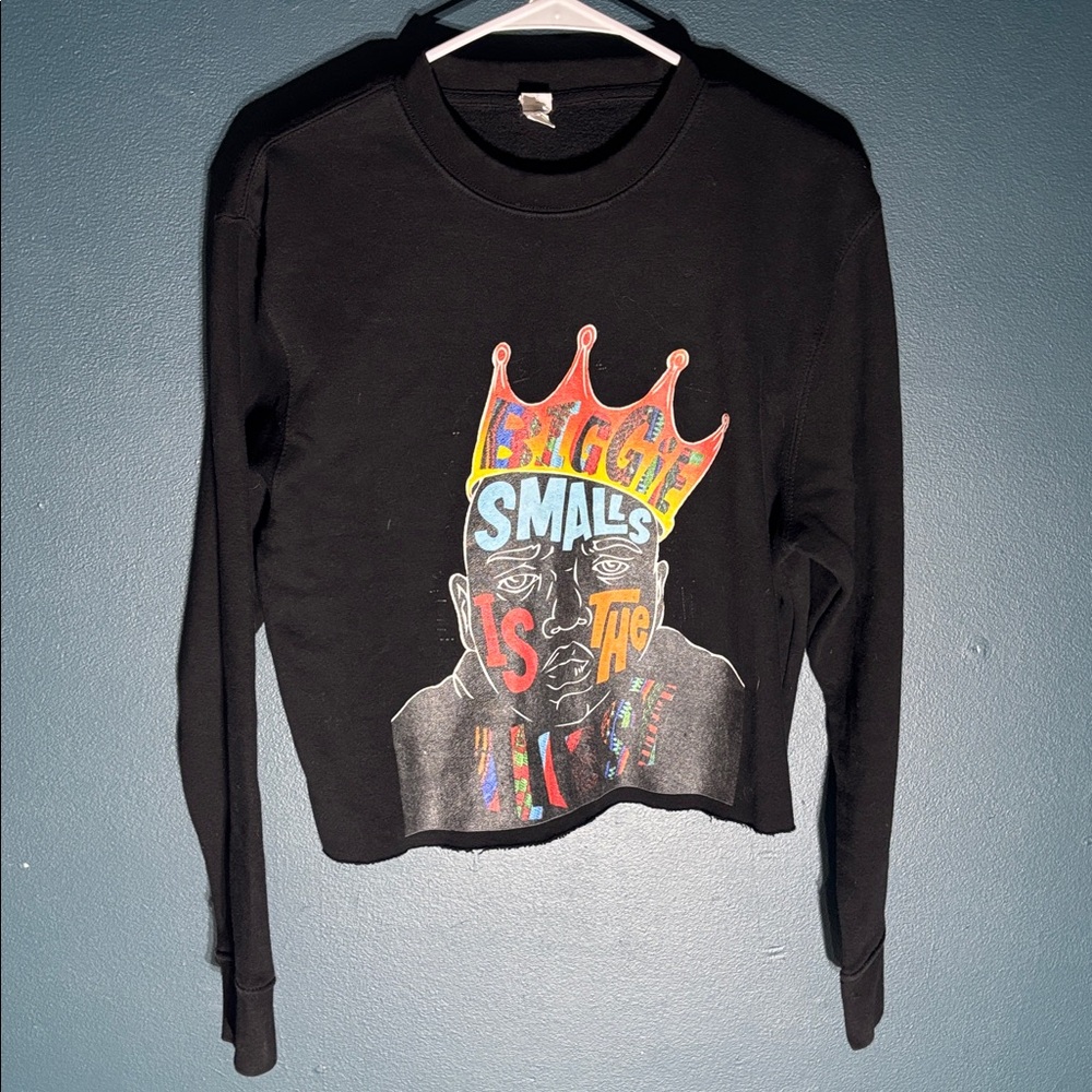 Women’s Notorious B.I.G Crewneck Crop! Biggie Smalls is the illest! Size Large
